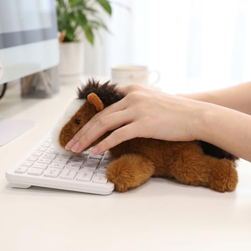 YUKOUQIAN Horse Stuffed Animal Cute Plush Doll Toy 5.5 inch for Girls Boys Christmas (pa Brown Horse) - style: pa brown horse