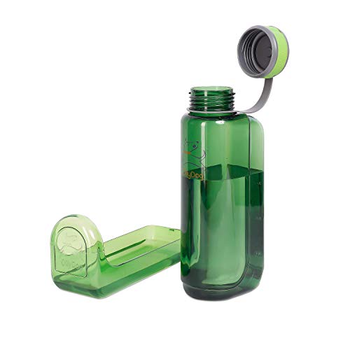 OllyDog OllyBottle | Tritan Dog Water Bottle with Detachable Bowl | BPA Free Leakproof Pet Dispenser | Hiking Travel (1L, Grass) - color: Grass, size: 1L