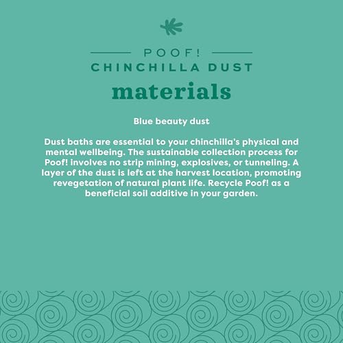 Oxbow POOF! Chinchilla Dust Bath, Natural Chinchilla Dust, USA, 2.5 lb | Blue Beauty, Dust For Chinchillas, Chinchilla Dust, Degus, Gerbils, Hamsters, Grooming, Coat Care, Small Pet Supplies, - size: 2.5 Pound (Pack of 1)