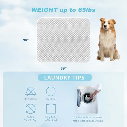 MICROCOSMOS Pet Cooling Mat & Sleeping Pad- Breathable Bubble Surface, EZ Clean. Keep Cooling for Pets, Kids and Adults in Summer.(GreyWhite, 36" x 36") - color: GreyWhite, size: 36" x 36"