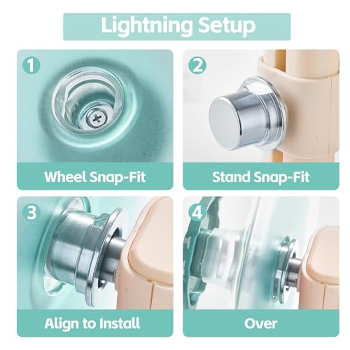 Super Silent Hamster Wheel 10.4 Inch, Magnetic Large Rat Wheel for Chinchilla, Gerbil, Guinea Pig, Cat, Mouse, Sugar Glider and Dwarf, Syrian Hamster Accessories (Salt Blue) - color: Salt Blue, size: Medium(10.4inch)