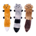 ZippyPaws Skinny Peltz No Stuffing Dog Toy Pack to Keep Them Busy - 11" | For Small and Medium Dogs, Squeaky Pet Toys, Unstuffed Chew Toys, Soft Plush Variety Pack, Fox, Raccoon, and Squirrel - style: Fox, Raccoon, Squirrel