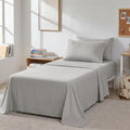 Southshore Fine Living, Inc. Twin XL Sheet Set 4 Piece, 21 Inch Deep Pocket Bed Sheets, Ultra Soft Breathable Sheets with 2 Pillowcases, Wrinkle Free Easy Care Pet Hair Resistant Bedding, Steel Grey - color: 06 - Steel Grey, size: Twin XL