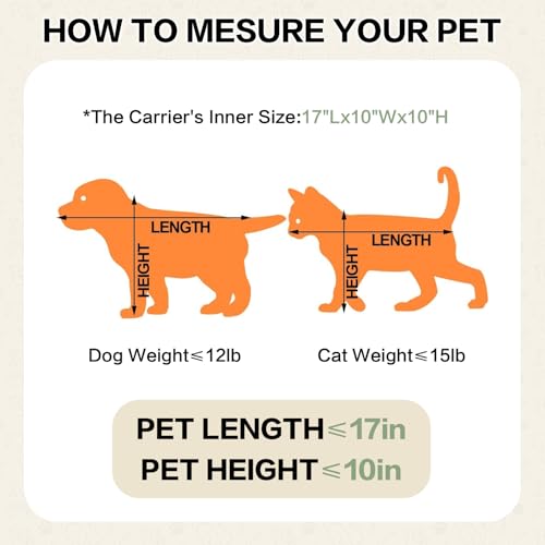 Airline Approved Travel Soft Carrier for Small cat/Dog/pet | Collapsible with Expandable Top and Sides. Kitten Mesh Puppy Carry Bag,18x11x11Delta/ United/American Airlines - color: beige