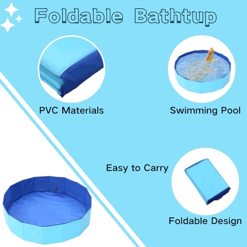 Bearded Dragons Foldable Bathtub with Soft Brush and Towel Set Reptile Accessories Swimming Pool Relax Cleaning Set for Small Pets Guniea Pig Turtle Hedgehog (11.8x3.93In) - color: 11.8x3.93in