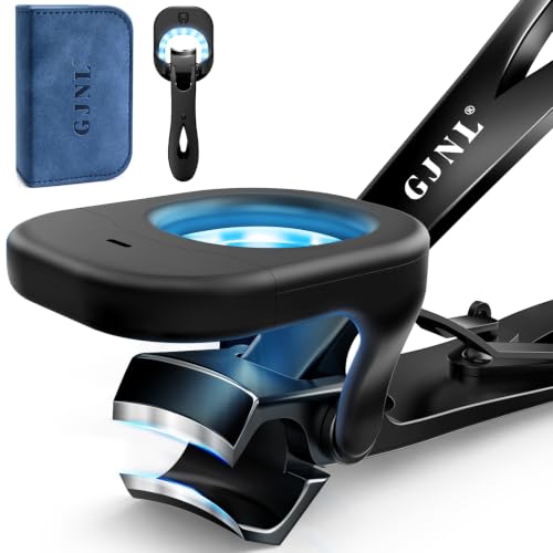 2026 LED Nail Clippers with Lights for Men Women | Heavy Duty Toenail Clippers for Seniors Thick Nails with 16MM Wide Jaw, Ideal Gift for Family and Friends