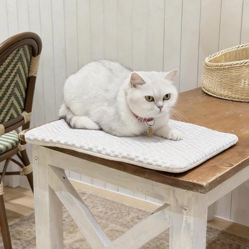 2-in-1 Cooling Mat for Cats Small Dogs, 12"x20", S | 2 SAP Gel Inserts + Q-Max>0.4 Ice-Silk, Waterproof, Machine Washable, Crate Indoor Outdoor - size: Small 12"x20"