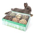 andwe Small Animals Play Balls Rolling Chew Toys & Gnawing Treats for Rabbits Guinea Pigs Chinchilla Bunny Degus - Pet Cage Entertainment Accessories - size: Pack of 6