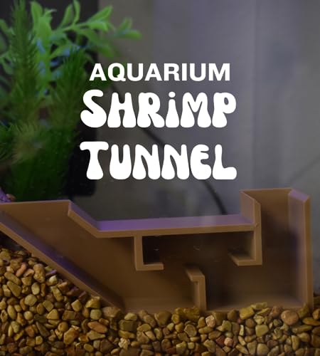Aquarium Underground Tunnel | Fish & Shrimp Hideout for Aquariums | Unique Underground Viewing Tunnel | Made in USA (Tan) - color: Tan