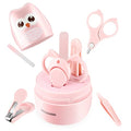 Baby Nail Clippers, 4-in-1 Safe Baby Nail Kit with Cute Case, Nail Clipper, Scissors, Tweezers, Baby Nail File Set for Newborn, Infant, Toddler and Kids-Pink - color: Pink