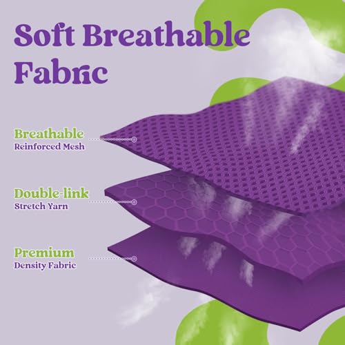 rabbitgoo Dog Harness Small Sized and Leash Set, Step in Soft Vest | Breathable Mesh, Easy Wear with Hook & Loop, Light and Reflective for Walking, Multi-colored, Purple & Green, XXS - color: Purple & Green, size: XXS (Chest: 12.4"-14.2")