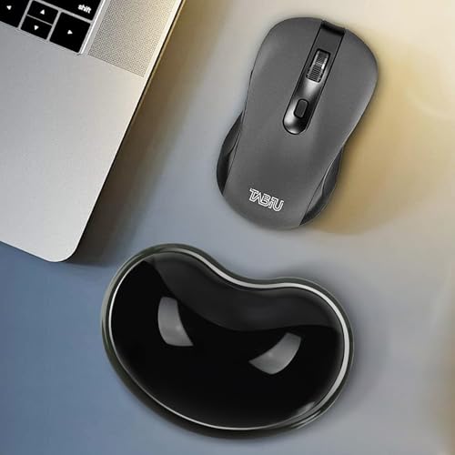 Ergonomic Gel Wrist Rest for Mouse, Computer Mouse Wrist Support for Arm Pain Relief, Heart-Shaped Cute Hand Wrist Cushion for Home and Office Working Gaming Anti-Fatigu - color: Dark