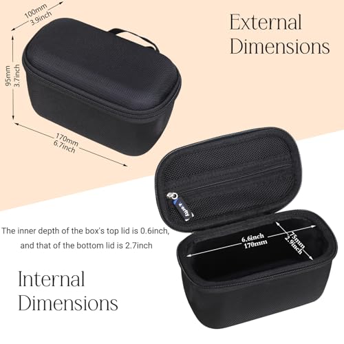 Case for ProtoArc Ergonomic Mouse, Travel Carrying Case Compatible with ProtoArc EM11 NL Bluetooth Rechargeable Wireless Vertical Mouse (Full Black) - color: Full Black