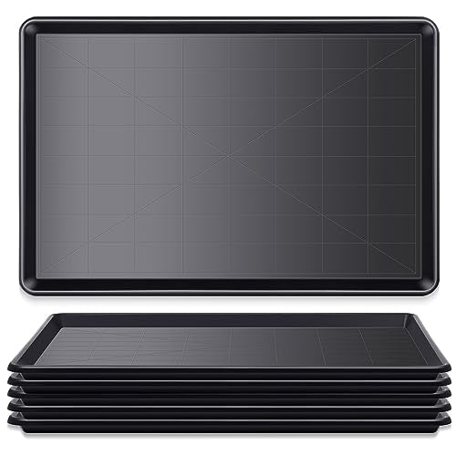 Mifoci 6 Pcs 35 x 23.6 Inch Replacement Tray for Large Dog Plastic Dog Crate Pan Crate Bottom Liner Trays Chicken Poop Tray