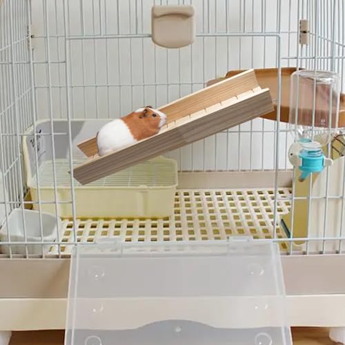 Wooden Guinea Pig Ramp for Cage, Hamster Ladder Toys, Bridge Cage Accessories for Guinea Pig, Hamster, Rats, Chinchillas, Squirrels - size: 23.6*4.9*2.7 Inches