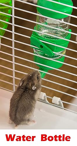 Extra Large Multi-Floors Expandable and Customizable Hamster Mansion Mouse Habitat Gerbil Home Rat House Small Animal Critter Home Cage with Hide House Excerise Running Wheel Food Bowl - color: Blue, size: 23"L x 14"W x 18"H