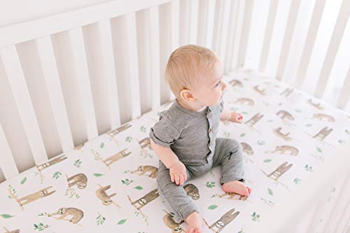 Copper Pearl Premium Knit Crib Sheets: Breathable and Soft, Fitted for Standard Mattresses, Perfect for Baby Registry or Shower Gift, Noah - color: Noah