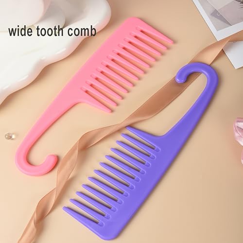 12 Pcs Hair Brush Set with Continuous Hair Spray Bottle for Women, Rat Tail Combs for Toddlers, Soft Scalp Massager, Detangling Hairbrush for Wet Dry Curly Hair (purple) - color: Purple