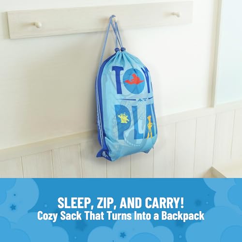 Jay Franco Disney Toy Story Slumber Sack - Cozy & Warm Kids Lightweight Slumber Bag - Featuring Woody and Buzz Lightyear (Official Disney Pixar Product) - color: Blue - Toy Story