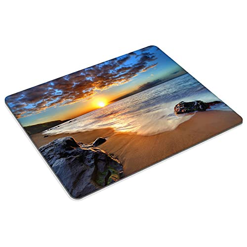 Beach Sunset Mouse pad Customized Mousepad Non-Slip Rubber Base Mouse Pads for Computers Laptop Office Desk Accessories Mouse pad - color: Beach Sunset
