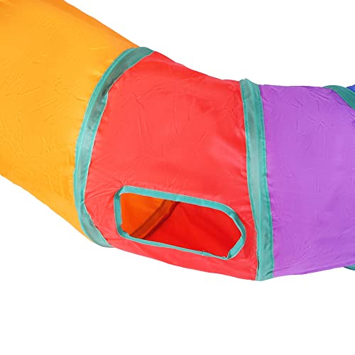 Rainbow Cat Tunnel with Ball Kitten Toy Small Animal Play Tube Rabbit S Way | Interactive Ball, Large, Indoor Outdoor, For Cats Kittens Rabbits