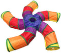Cat Tunnel Tube for Indoor Cats Large, Upgrade with 6 PeekHole S-Shape 5 Way Collapsible Pet Play Maze Tube Toys Colorful for Cats Kitten Kitty Rabbit
