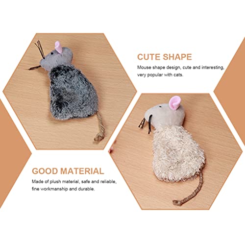 Ipetboom Refillable Catnip Cat Toys, 3pcs Cat Chewing Toys Cartoon Mouse Shaped Pet Plush Cartoon Doll for Kittens Teething and Playtime Fun