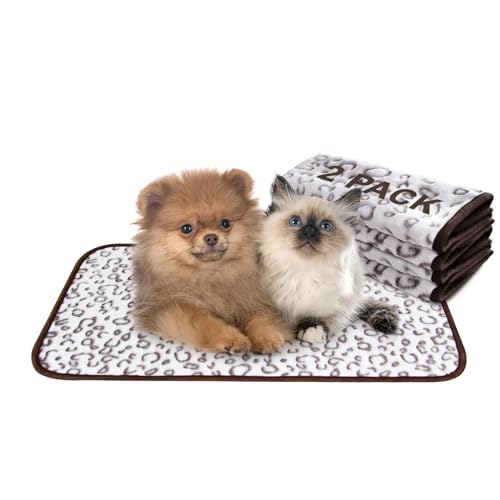 Reusable Puppy Pads, Washable Pee Pads, Leakproof 16"x 30" 2 Pack | High Absorbency Dog Training Pads, Wee Wee Pads With Waterproof Non-Slip Base For Indoor Potty, Crates, Playpen & Senior Dogs - size: 16x30(pack of 2)-Brown