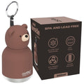 asobu Mini Bestie Water Bottle, Cute Collectible Character, Stainless Steel | 6.7 oz, Leak Proof Seal, Spill Resistant, BPA Free Materials, Dishwasher Safe, Reusable Straw Included, Great Gift Idea - color: MINI HONEY THE BROWN BEAR