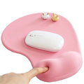 Office Mousepad with Gel Wrist Support - Ergonomic Gaming Desktop Mouse Pad Wrist Rest - Design Gamepad Mat Rubber Base for Laptop Computer -Silicone Non-Slip Special-Textured Surface (01Pink) - color: 01Pink