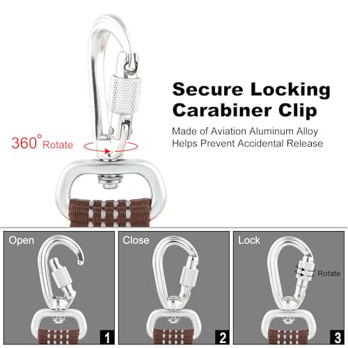 Plutus Pet Heavy Duty Dog Leash with Lockable Aluminum Carabiner, 4 FT Long | Double-Sided Reflective Nylon, Padded Handle, Heavy Duty, for Puppy Small Medium and Large Dogs (Chocolate, 1" x 4') - color: Chocolate, size: 1" x 4'