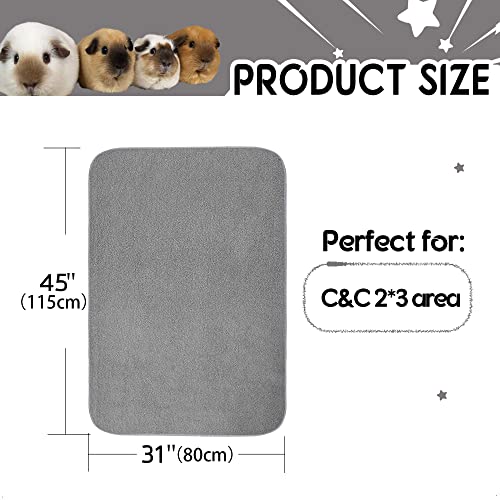 Guinea Pig Bedding, Cage Liners, Washable, Reusable & Leakproof | Premium Fleece Material, Instant Absorbent, Anti-Slip Bottom, Ideal Pee Pads for Small Animals. - size: C&C 2x3 (1 Pack)