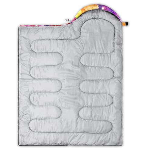 QOOMO Camping Sleeping Bags,3 Season Warm & Cool Weather,Lightweight,Waterproof Sleeping Bags for Adults & Kids,Traveling,and Outdoors,Camping Gear Equipment - color: Clouds 26