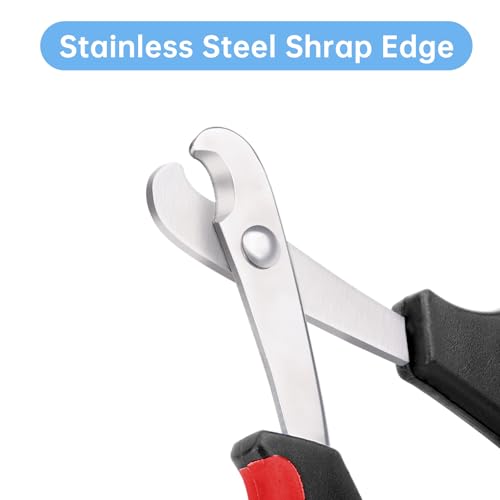 Bearded Dragon Nail Clippers with Precise Angled Edges | Stainless Steel Bearded Dragon Toe Nail Clippers (Reddish Black) - color: Reddish Black