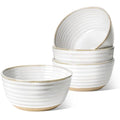 LE TAUCI Large Soup Bowl 42 oz, Ceramic Kitchen Bowl Set for Soup, Pho, Chip, Pasta, Fruits, Salad, Noodle and Ramen- 7 Inch, Set of 4, Arctic white - size: 7 inch