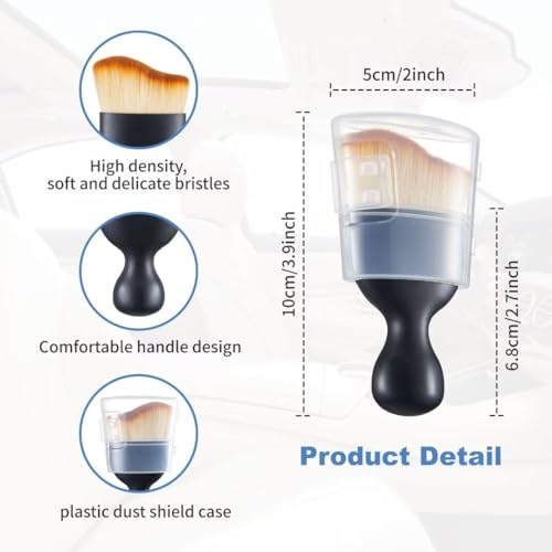 Car Interior and Exterior Soft bristles Detail dust Automotive Brush dusting Brush Dashboard Cleaning Brush Home Office Computer Keyboard dusting Tools+ Double-Sided Suede Cleaning Towel - color: 1 Piece Brush + Towel