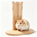 Toyvian Hamster Wheel Stand, Silent Wooden Exercise Wheel Holder for Small Pets