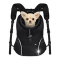 YUDODO Dog Front Carrier Backpack, Adjustable Breathable Dog Backpack | Ventilated, Safety Belt, Lightweight, Reflective Strip, Pocket Storage, For Walking Hiking Outdoor, Jet Black, M - color: Jet Black