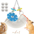Rat Enrichment Toys, Wide Opening Rat Foraging Kit, Slow Feeder Hanging Fancy Mice Cage Accessories Puzzle Toy More Healthy, Easy-Clean Cage Accessories for Mice & Parrots