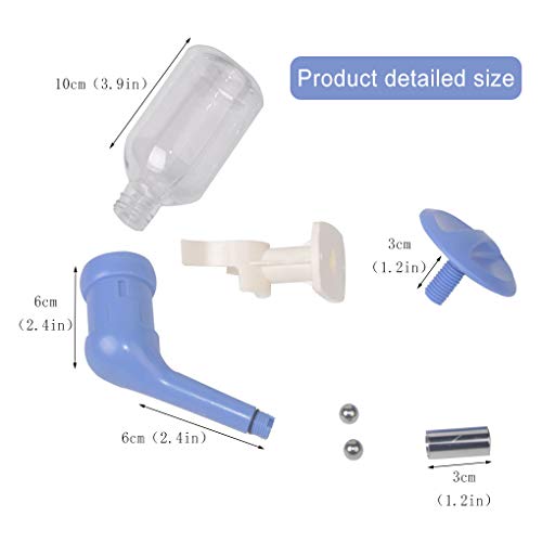 Andiker Dog Water Bottle for Crate, No-drip 350ml Dog Water Dispenser Adjustable and Detachable Installed on the Kennel Cage Water Bottle for Dogs and Puppy Drinking Water - color: Blue
