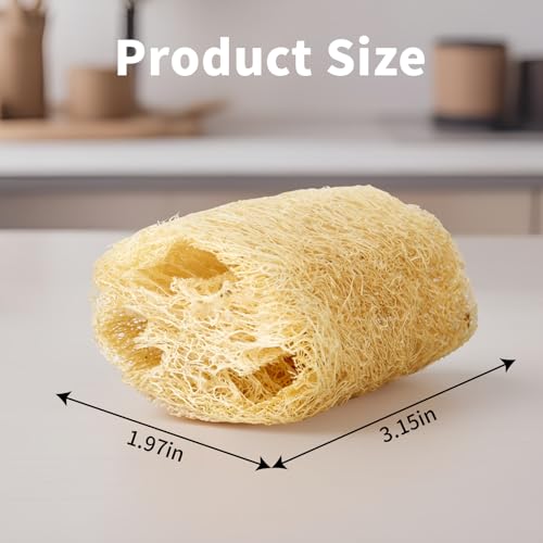 BESNEW Rabbit Chew Toys,100% Natural Loofah Without Additives,Bunny Chew Toys for Teeth,Fiber-Rich Rabbit Treats for Bunny Chinchilla Dogs - style: 1 ps