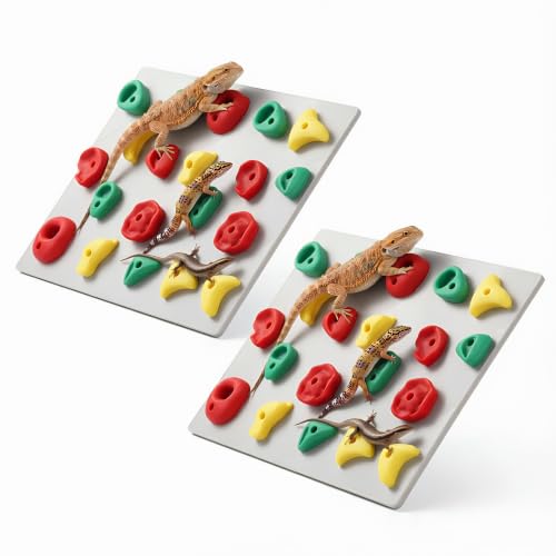 2-Pack Climbing Wall for Reptiles, Terrarium Habitat Decor | 2PCS Climbing Wall for Reptiles for bearded dragons, leopard geckos, habitat decor & enrichment