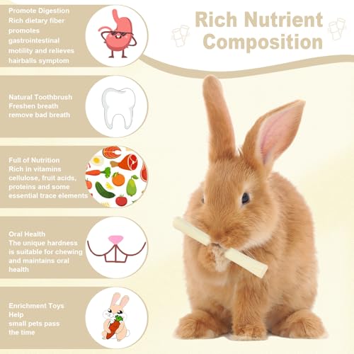 500g Sweet Bamboo Chew Sticks Natural Rabbit Guinea Pig Chinchilla Chews Sticks Toys for Teeth Bunny Molar Treats Chinchilla Guinea Pig Hamster Small Animals