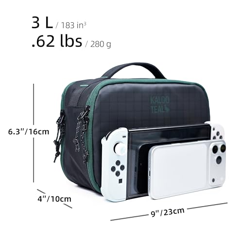 Accessories Bag & Tech Pouch | Organizer for Cables, Electronics & Everyday Essentials, Water-Repellent, Dual-Sided Padded - color: Black Stealth