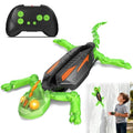 Wall Climbing Gecko, Glow-in-The-Dark Lizard Wall Crawler, Remote Control Lizard with LED Eyes, 360° Rotating Electric Reptile Robot for Floor and Wall, Christmas Birthday Gift for 3-8 Year Old Kids - color: Green