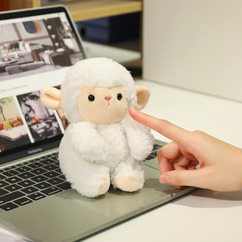 Ditucu Palm-Sized Sheep Stuffed Animals Cute Soft Lamb Plush Doll Small Plushies Toys Gifts for Kids White 6 inch - style: Sheep