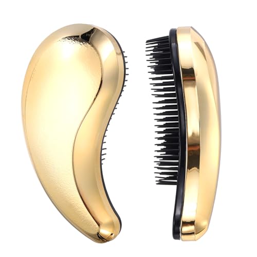 Small Dog Brushes, Grooming Brushes Puppies Hair Remover (Gold, 2 Pcs) - color: Gold
