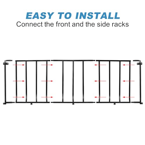 Hay Feeder Goat, 64.17 x 21.26 x 12.2 Multiple Sided Goat Hay Rack, Heavy Duty Galvanized Metal Wall Hay Rack for Sheep Horses, etc - size: 64.17 INCH