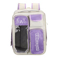 Pet Backpack Carrier, Portable and Ventilated, Oxford Cloth, Dogs Cats and Small Animals Travel Bag 12.99" Up to 16.5 Lbs, (Purple), Intended for Hiking/Camping/Traveling - color: Purple