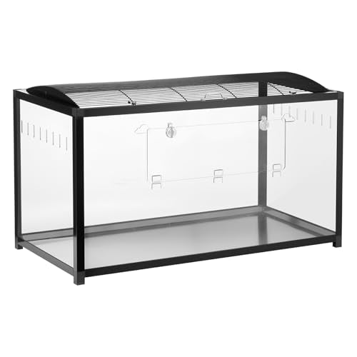 VEVOR Hamster Cage, 360 Viewing Transparent Hamster Habitats, Small Animal Cage - size: 37.8"L x 18.5"W x 21.7"H